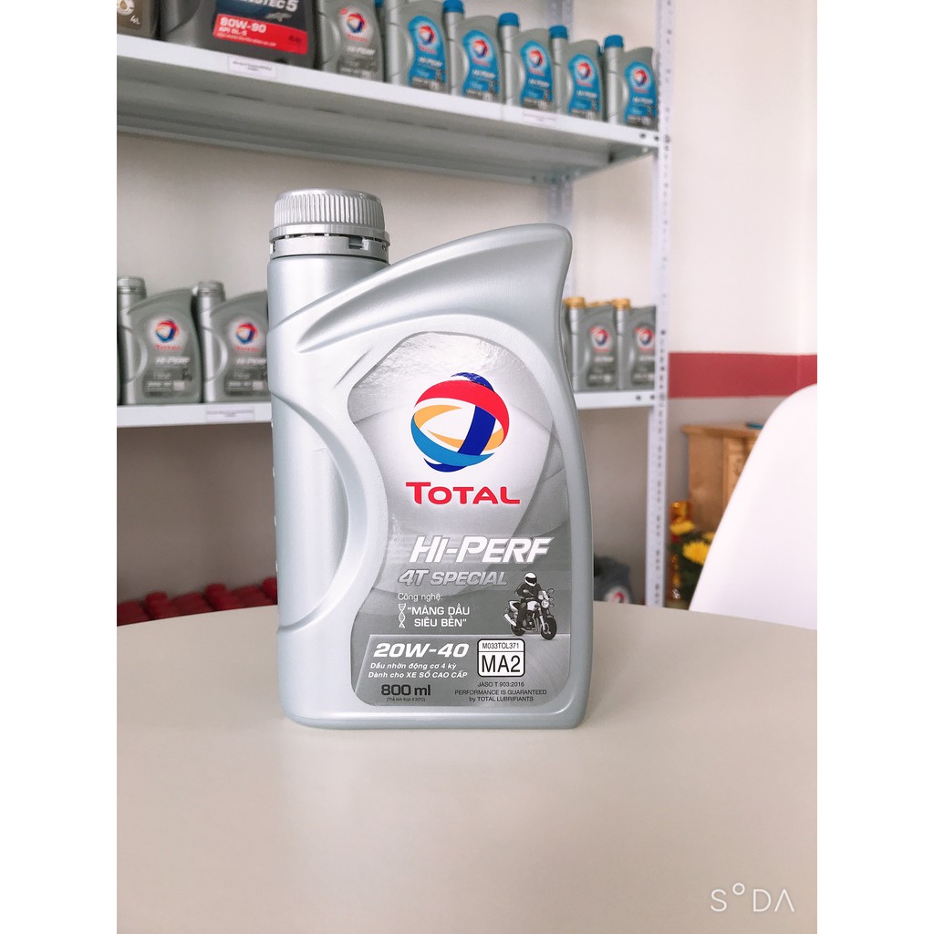 Nhớt Total Hi-Perf 4T Special 20W40 0.8L