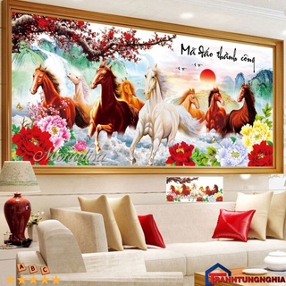 Tranh đính đá, tranh thêu chữ thập mã đáo thành công VS018 VS422 LV523 DF222 LV3112 LV3354 LV3443