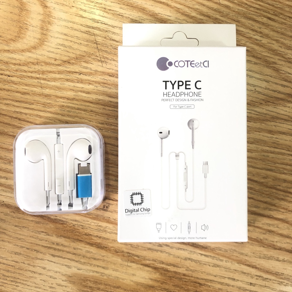 Tai nghe nhét tai điện thoại COTEetCI CS5189 trang bị chip âm thanh DIGITAL HIFI, hỗ trợ đàm thoại, điều chỉnh âm lượng.
