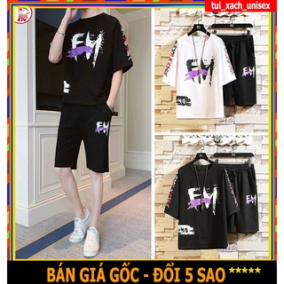 ĐỒ BỘ NAM 🚚 FREESHIP 🚚 ĐỒ BỘ THỂ THAO IN CHỮ FM SIÊU NGẦU ÁO THUN NAM NỮ QUẦN LƯNG THUN DÂY RÚT