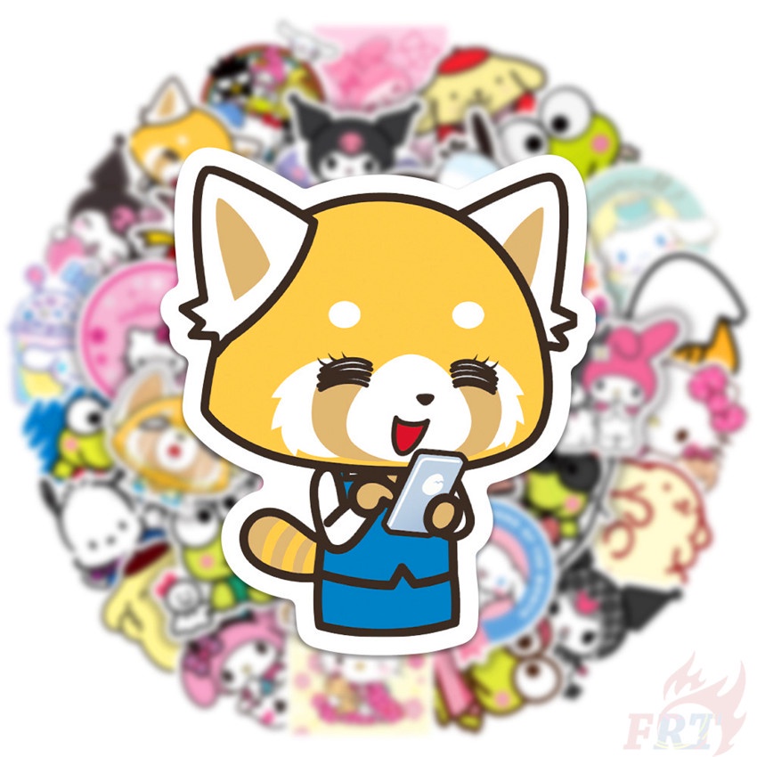 ❉ Sanrio Cartoon Kawaii Character Mixed Series 02 Stickers ❉ 50Pcs/Set Q Melody Kuromi Kerokero Keroppi Cinnamoroll Hello Kitty DIY Fashion Luggage Laptop Skateboard Decals Doodle Stickers