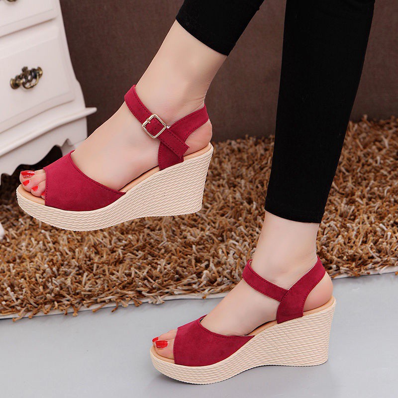 2021Summer New Non-Slip Fashion Sandals Waterproof Platform Peep-Toe Sandals