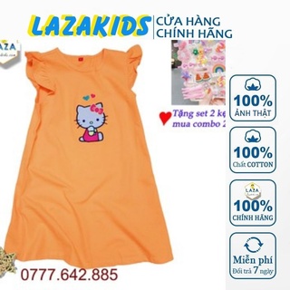Váy bé gái sang chảnh cho bé in hello kitty dễ thương hàng cotton sài gòn chính phẩm xuất xịn