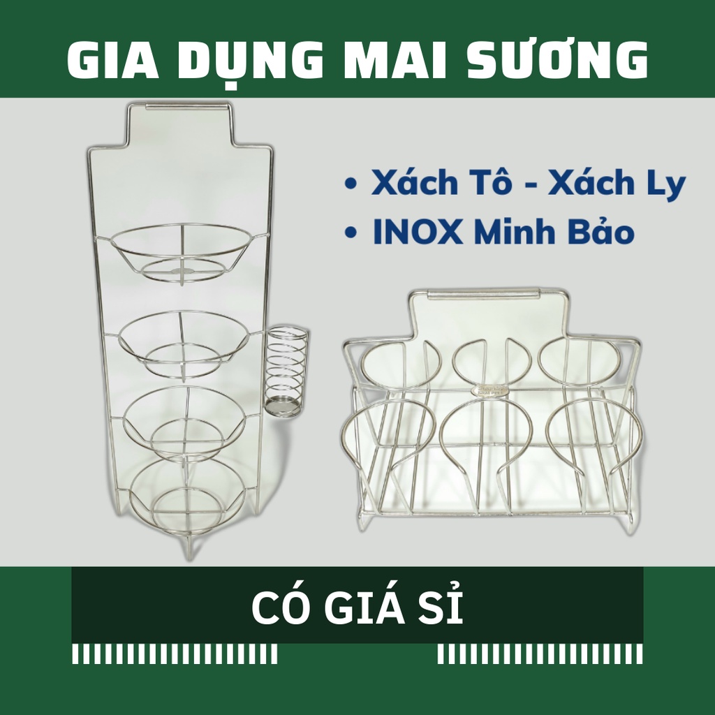 [Giá Sỉ] Đồ Xách Ly Inox, Xách Tô, Bưng tô Inox