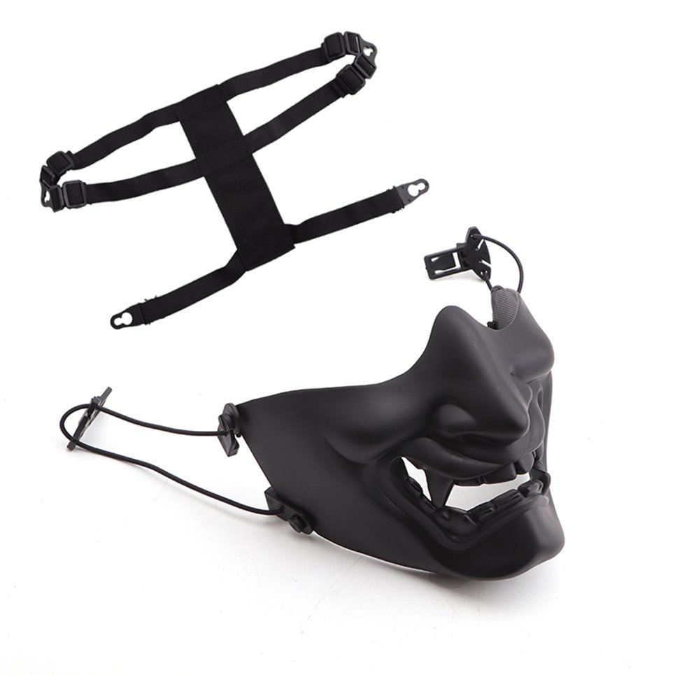 Half Face Tactical Mask Outdoor Cycling Cosplay Entertainment Smile Scary Face