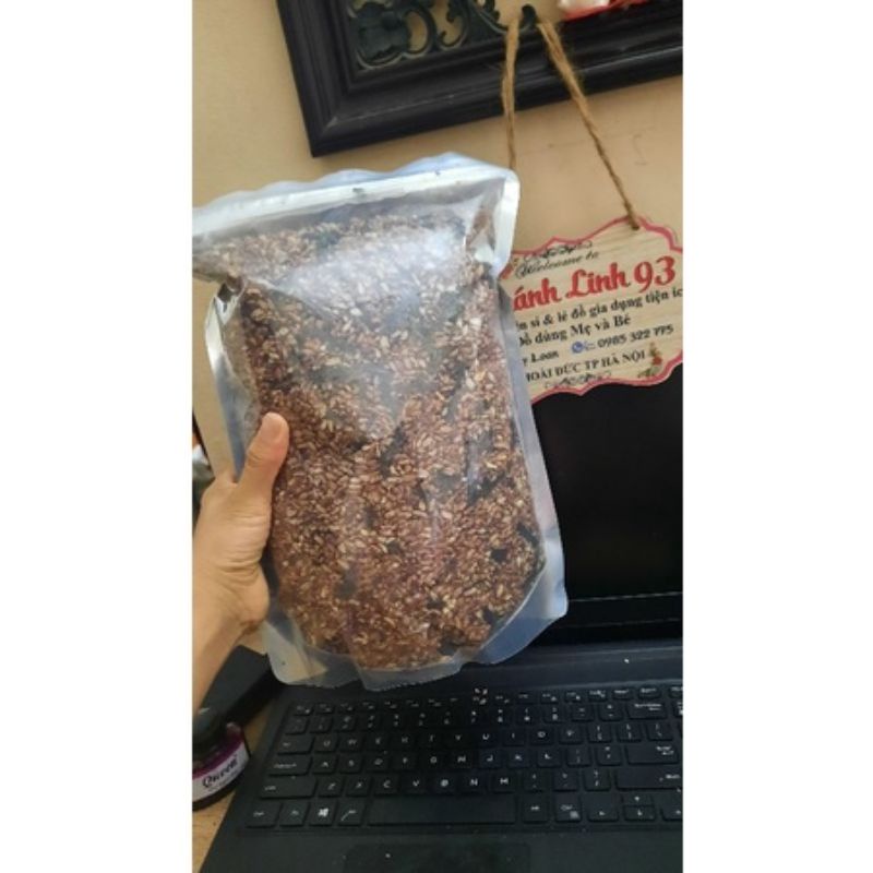 1kg gạo lứt sấy kèm rong biển đóng túi zip