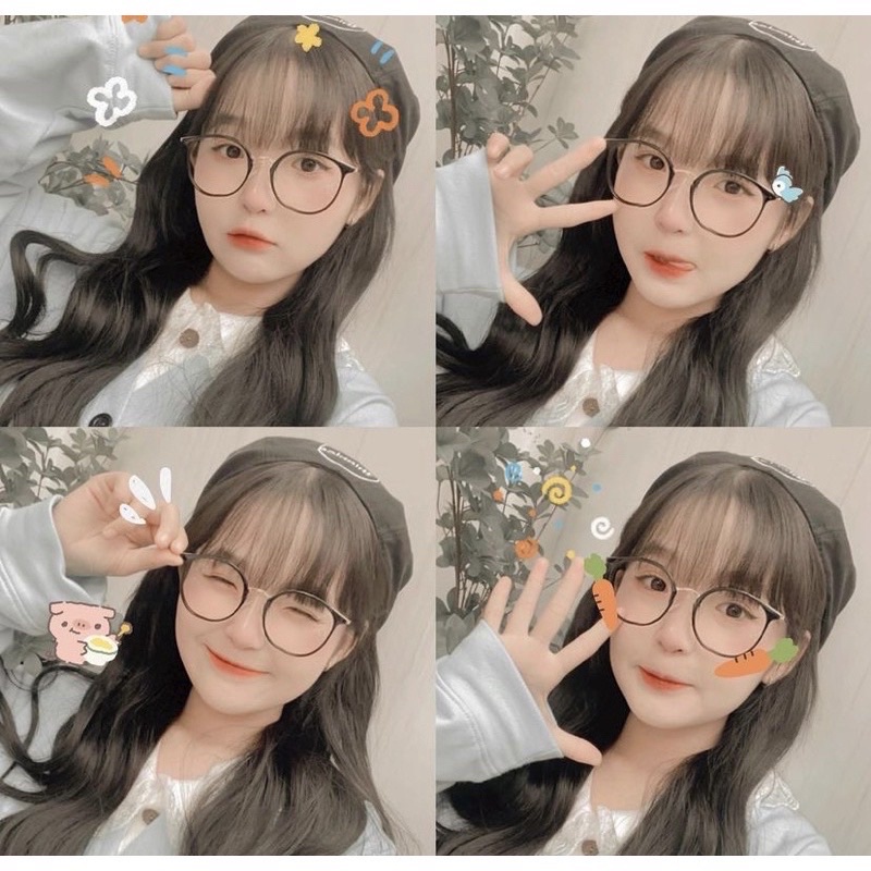 Kính Không Độ, Kính Cận Mắt Mèo Kim Loại Nam Nữ 8275 chống ánh sáng xanh, UV400 Jolie Eyewear