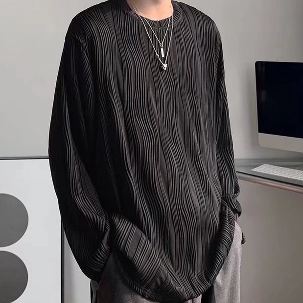 Áo Sweater Nam  Cổ Tròn Màu Trơn Chất Lượng Cao Thời Trang Hàn Quốc Cho simple casual sơ mi nữ form rộng bigsize unisex áo dài tay shirt
