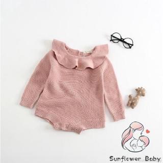 Bộ áo liền quần dài tay màu trơn thời trang thu đông dễ thương cho bé gái