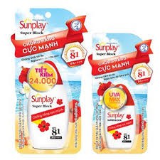 Sunplay Super Block SPF81, PA++++: Sữa chống nắng cực mạnh- 30GR