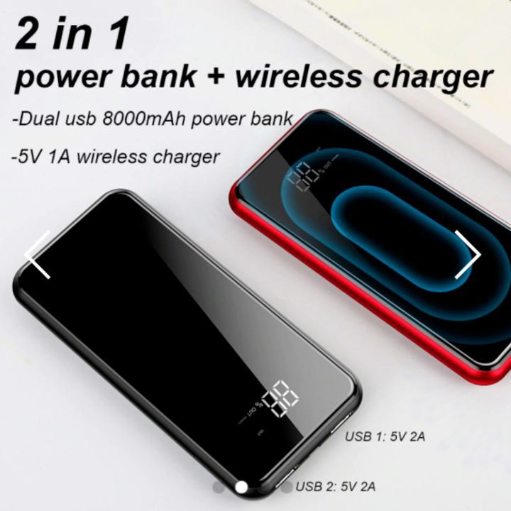 Pin sạc dự phòng kiêm sạc không dây nhãn hiệu Baseus PPALL-EX01 dung lượng 8000mAh