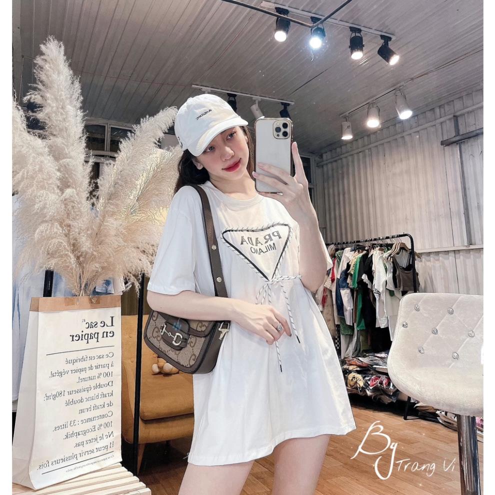 áo phông nữ PRADA dây thật hàng cao cấp, áo thun nữ from dấu quần /kho buon thu ha