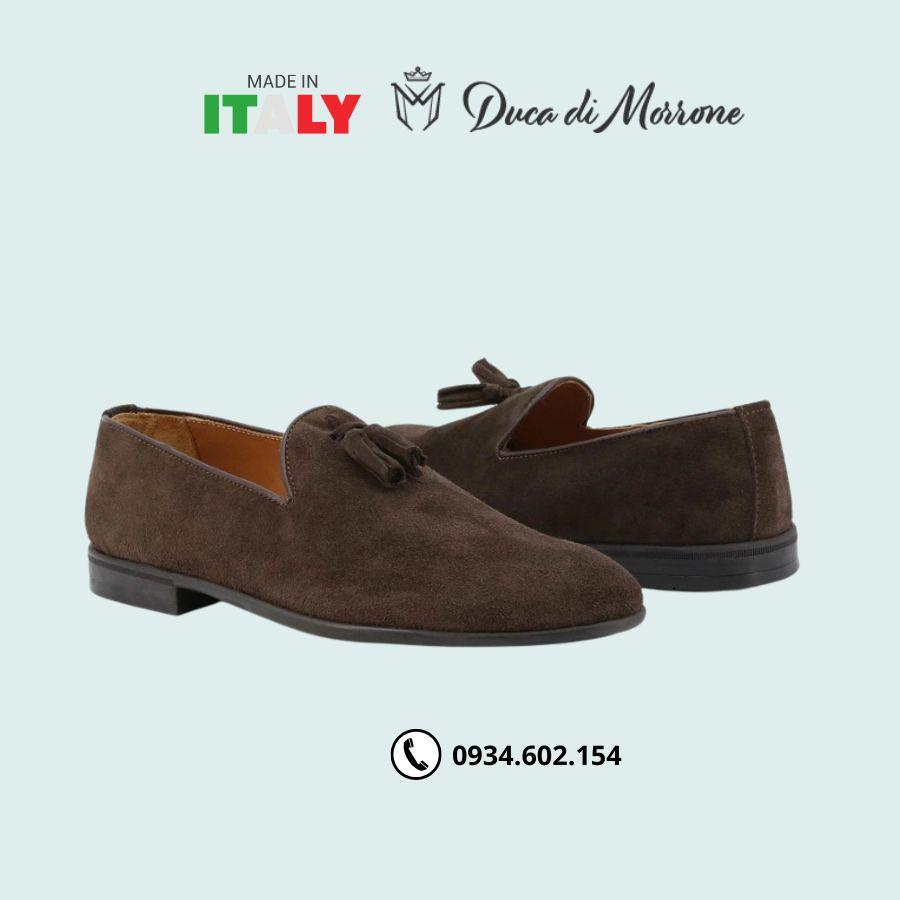 Giày Da Lộn Nam DUCA DI MORRONE Cao Cấp, Khử Mùi, Chống Trơn Trượt Nhập Khẩu Chính Hãng Italy – P095