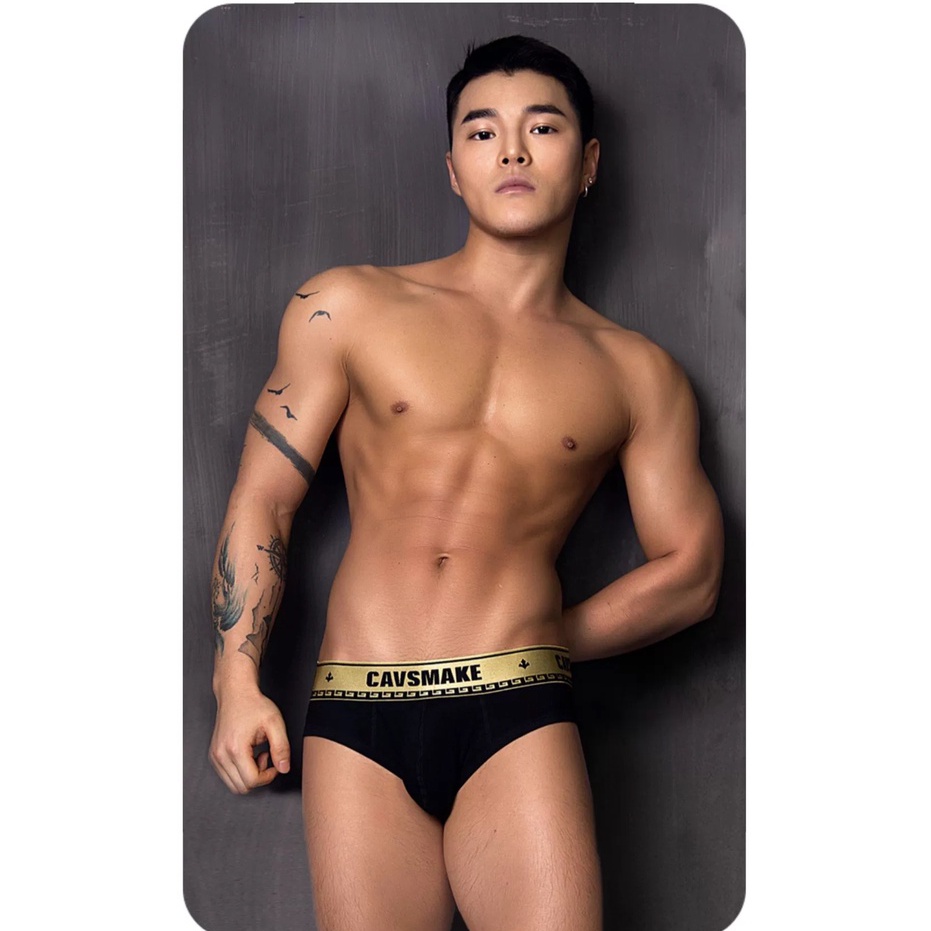 Quần lót nam tam giác cotton êm ái Cavsmake trơn màu lưng kim lịch lãm