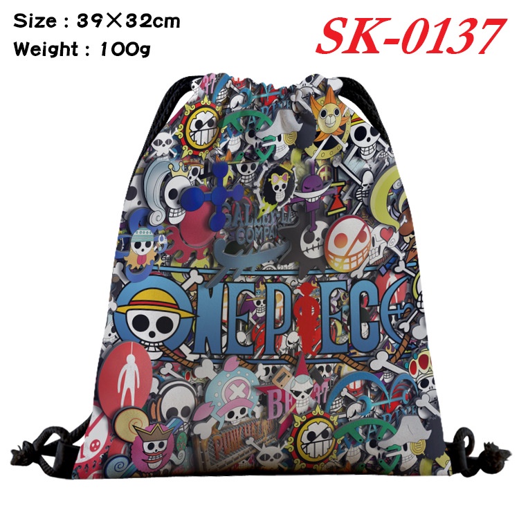 Ba Lô Dây Rút Hoạt Hình One Piece Nhiều Màu Sắc