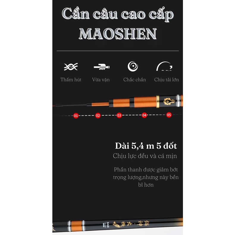 Cần câu đơn , câu đài Đế Vương Chư Hầu độ cứng 6H phân bổ lực 19 tải cá khoẻ tải tĩnh 3kg