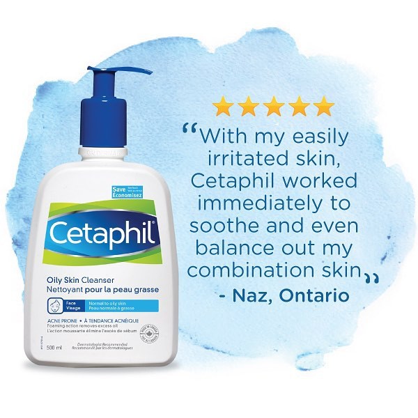 [HÀNG NỘI ĐỊA CANADA] Sữa rửa mặt cho da dầu Cetaphil Canada Oily Skin Cleanser 500 ml - Sửa rửa mặt Centaphil