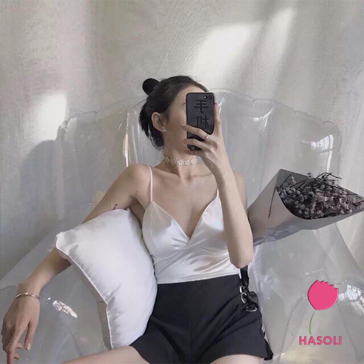 Áo Bra Satin Lụa Phi Bóng Sang Chảnh Cao Cấp Siêu Sexxy AL26