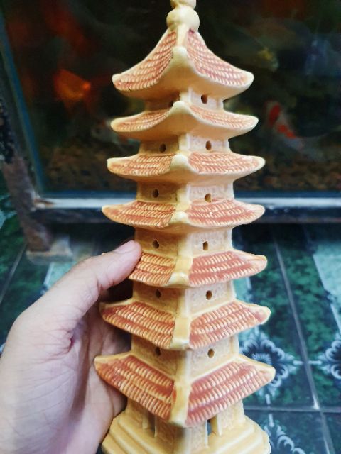 THÁP TRANG TRÍ HỒ CÁ NON BỘ CAO 25CM