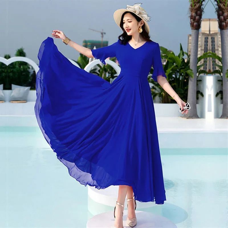 Đốm: m-5xl/7 color V áy áo bông, váy thường, váy dài, váy khiêu vũ m ảnh