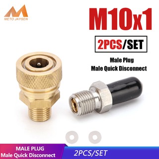8mm M10x1 1 / 8NPT 1 / 8BSPP Nam Cắm Có Van PCP Thép Không Gỉ Khớp Nối Nhanh Cho Xe Đạp Xe Máy Máy Bơm Không Khí