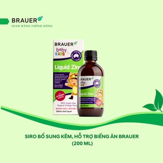 Mã BMBAU50 giảm 50K đơn 150K Brauer kẽm dạng lỏng hổ trợ trẻ biếng ăn cho