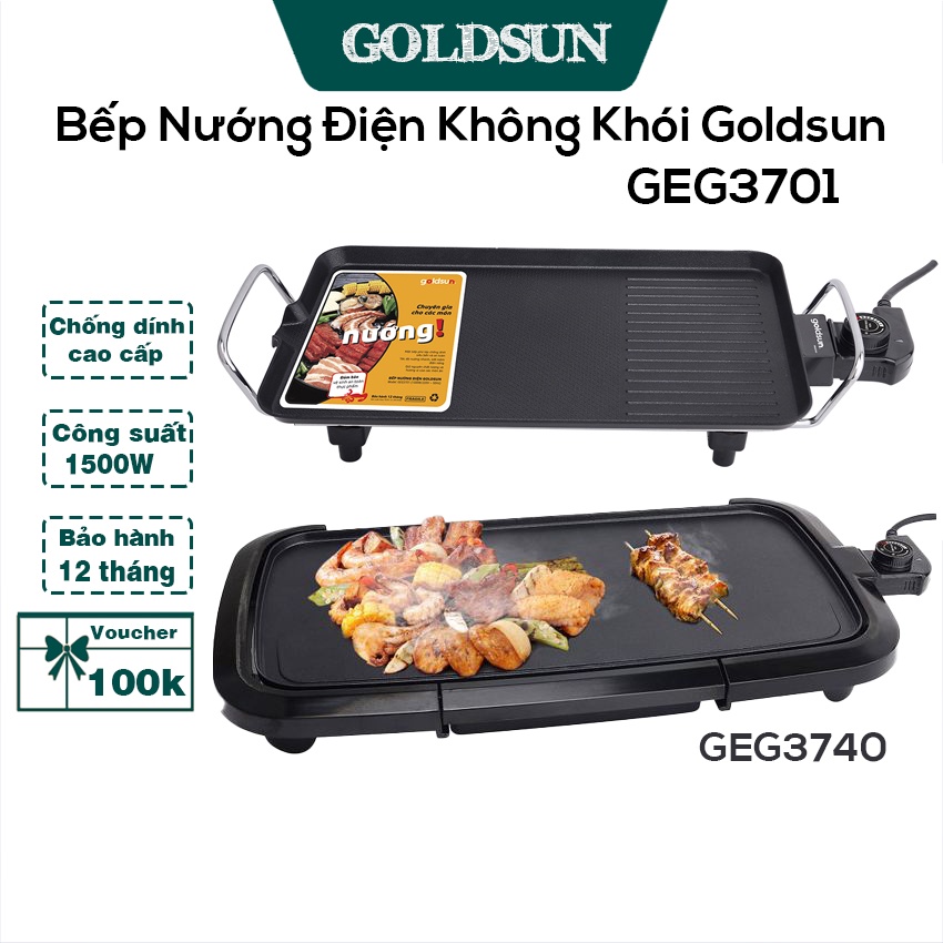 Bếp nướng điện Goldsun, Công suất lớn, Hàng chính hãng, Bảo hành 12 tháng