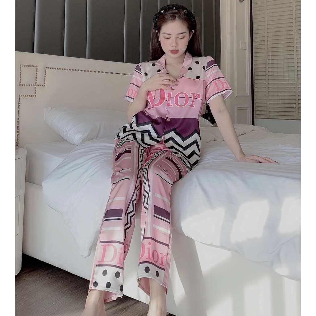 [Siêu Hot] Bộ đồ Pijama lụa💖Bộ lụa thiết kế Họa tiết - chất liệu mát lịm[HÀNG ĐẸP CHUẨN] [ẢNH THẬT +VIDEO] | BigBuy360 - bigbuy360.vn