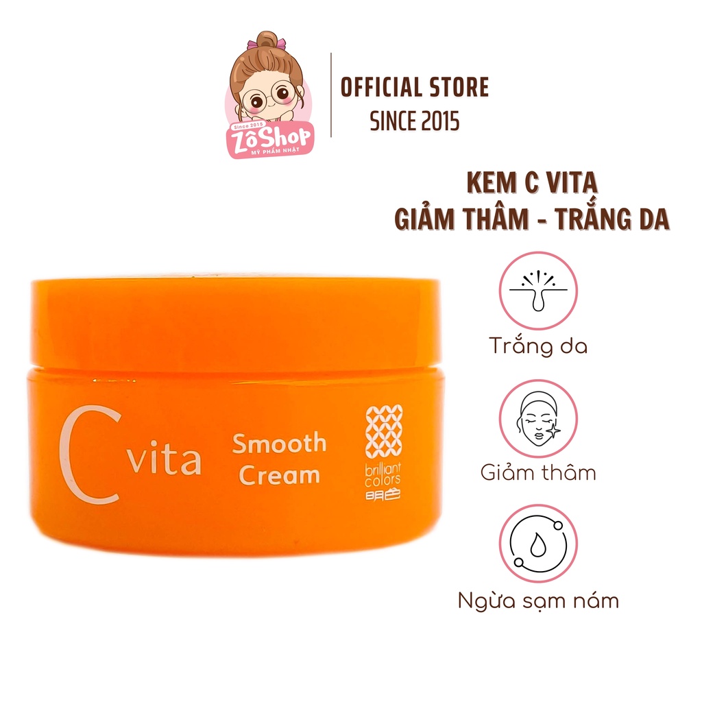Kem Vitamin C Dưỡng Trắng, Giảm Thâm Meishoku C Vita Concentrated Cream 45g