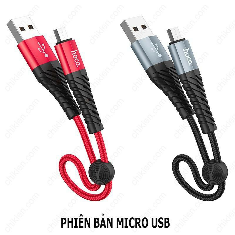 Cáp ngắn Micro USB / Type C / Lightning Hoco X38 Dây Dù Siêu Bền