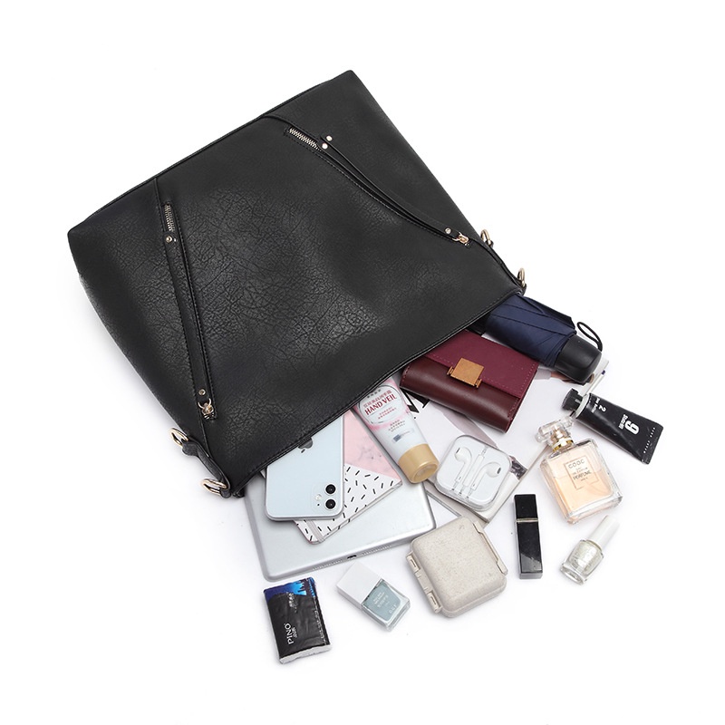 IELGY fashion ladies shoulder bag large capacity side zipper