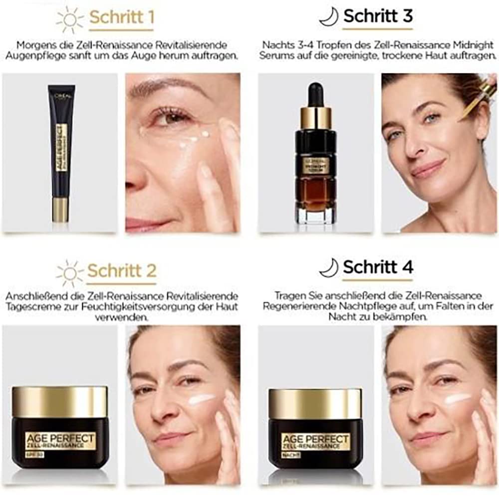 L'OREAL PARIS Age Perfect Zell-Renaissance, 50 ml - Kem chăm sóc tái tạo da chiết xuất nấm đen