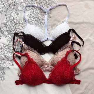 Áo lót bralette ren mút đính liền không gọng