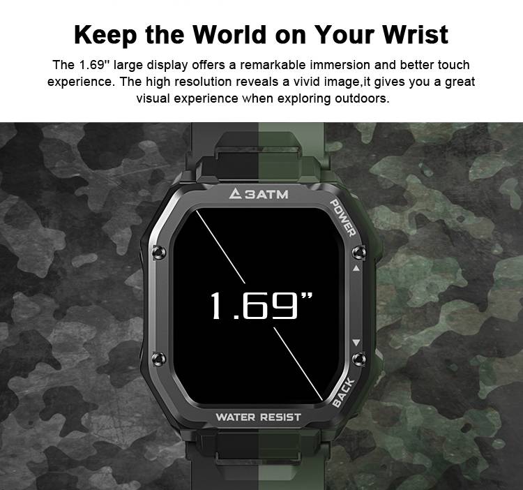 Đồng hồ đeo tay KOSPET ROCK chống thấm nước 3ATM thời gian chờ 50 ngày cảm biến nhịp tim cho nam và nữ