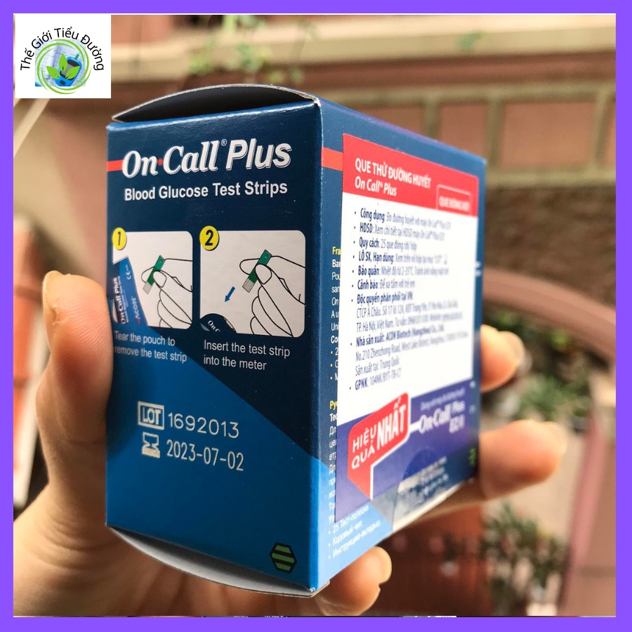 Que thử tiểu đường On Call Plus