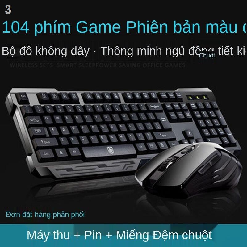 ♣♈De-Yi Long Dark Knight Bộ bàn phím và chuột không dây Máy tính xách tay để Home Office Game