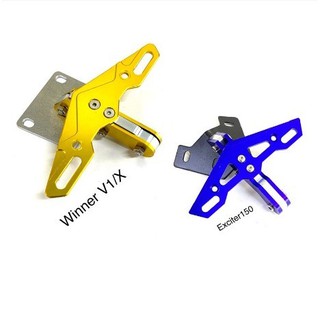 Pát biển số kiểu cánh dơi chất liệu Nhôm CNC loại sịn