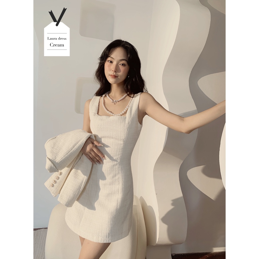 Áo Vest dài tay vải tweed thiết kế cao cấp H.I.U ROOM , phong cách hàn dự tiệc H.I.U design 2021.