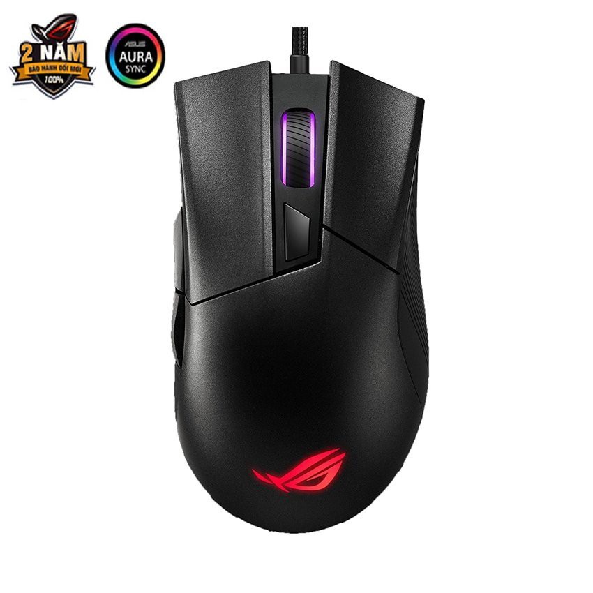 Chuột Chơi game Asus ROG Gladius II Core (P507) (USB/RGB/Black