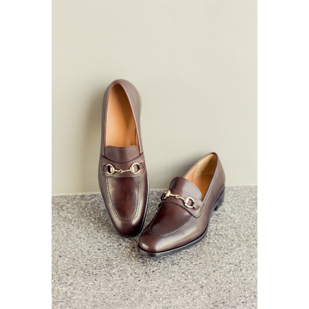 Giày tây nam da bê Loafer thủ công cao cấp MS 215 của thương hiệu Shinko sản xuất bởi CNES SHOEMAKER