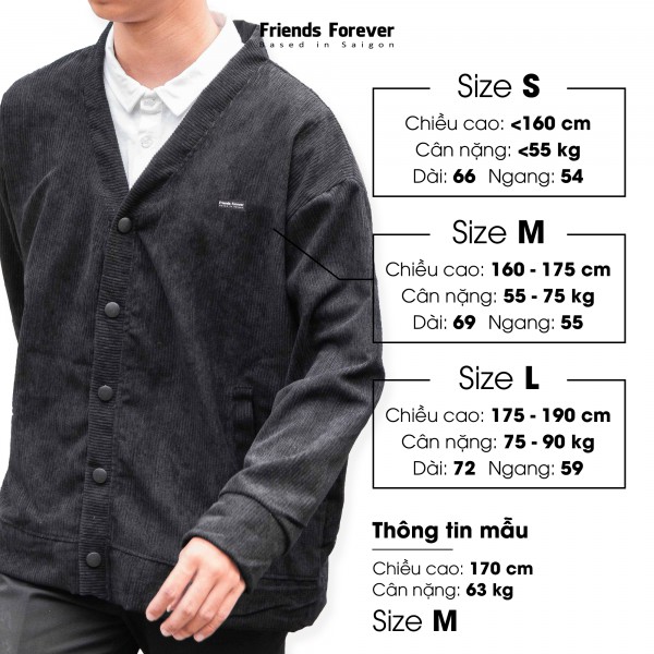ÁO KHOÁC FF CODUROY CARDIGAN | BigBuy360 - bigbuy360.vn
