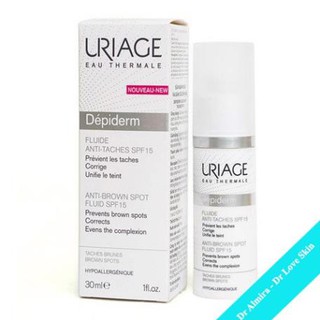 🔥CHÍNH HÃNG🔥 URIAGE DEPIDERM FLUIDE ANTI-TACHES SPF15 Tinh chất sáng da ngừa nám và đốm nâu