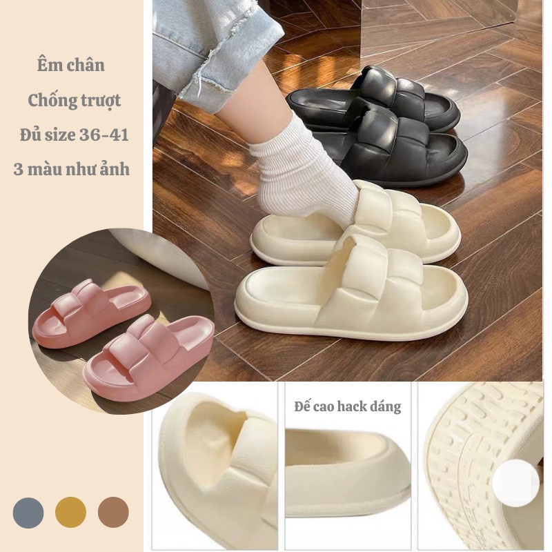 Dép Bánh Mì Nam Nữ Unisex Hàng Cao Cấp Siêu Nhẹ Siêu Êm Chân Dép Phong Cách Ulzzang Gia.dung.hoang.anh
