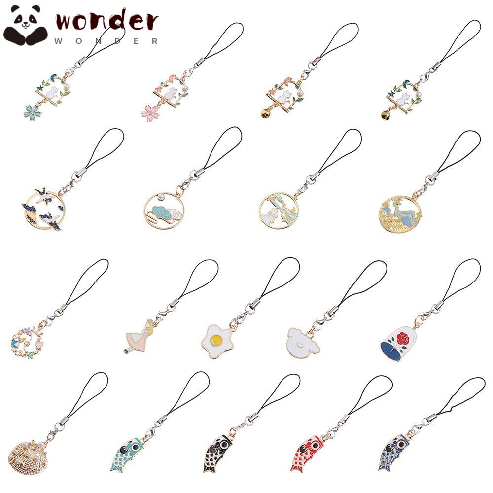 Dây đeo điện thoại có móc khóa hình mèo dễ thương