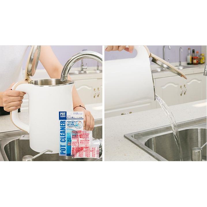 BỘT LÀM SẠCH, TẨY CẶN BÌNH ĐUN POT CLEANER - HÀNG NHẬT NỘI ĐỊA, TẨY RỬA BỤI BẨN LÂU NGÀY