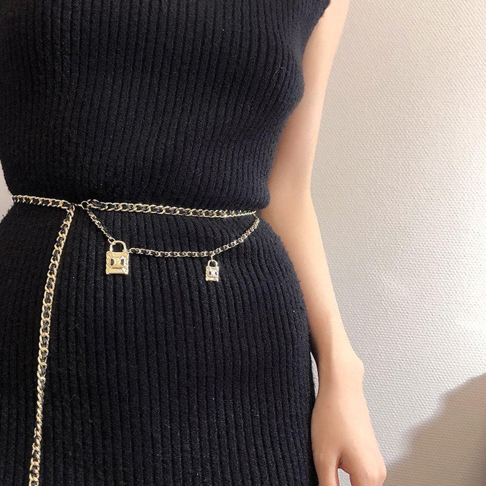 Dây Xích Kim Loại Đeo Thắt Lưng Có Thể Điều Chỉnh Trang Trí Áo Khoác Thời Trang Cho Nữ