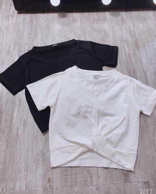 Áo Croptop Xoắn Bụng Cá Tính D&amp;N ( Áo Thun Croptop Dễ Thương)