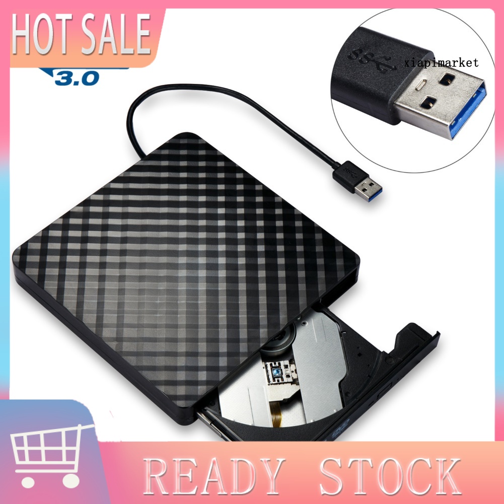 LOP_Rhombus External USB 3.0 High Speed Slim DVD Drive Reader Writer for Laptop PC