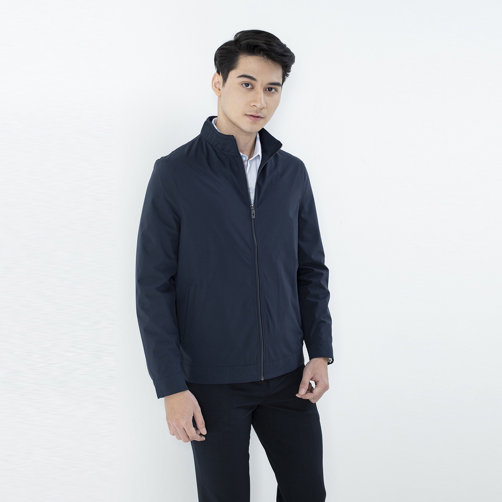 Áo khoác gió nam  2 lớp Aristino cổ bẻ hiện đại  AJK009W1