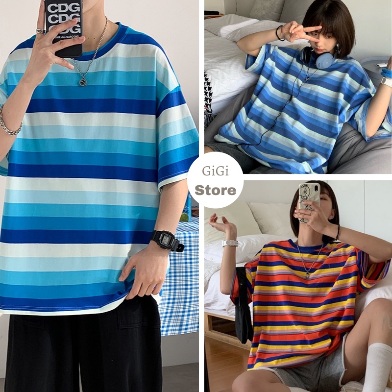 [Thanh Lý] Áo Thun Cotton Xuất Khẩu Vải Cotton Cao Cấp, Tay Lỡ, Họa Tiết Kẻ Độc Đáo Freesize Cho Nam Và Nữ